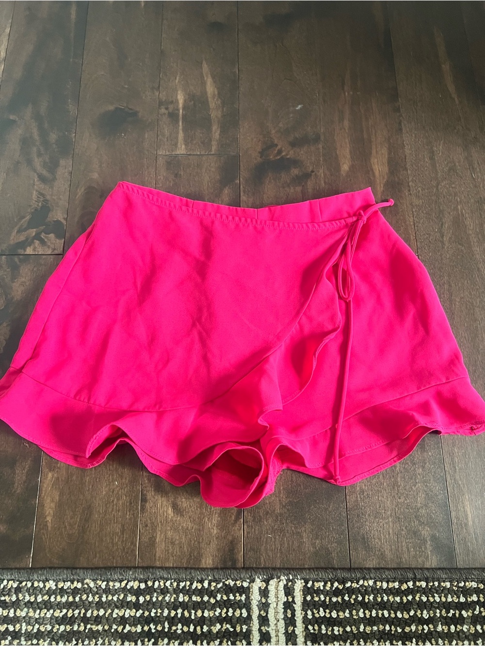 Cotton Candy Hot Pink Ruffle Wrap Skort